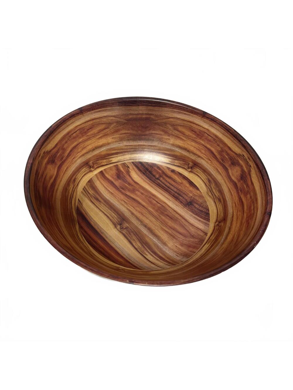 Tommy Bahama Melamine Serving Bowl Acacia Woodgrain Faux Pattern 11 inch